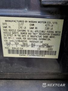 Zdjęcie 12 z 12 samochodu: 2008 NISSAN ALTIMA 2.5 VIN:1N4AL21E98N460585 - miniatura
