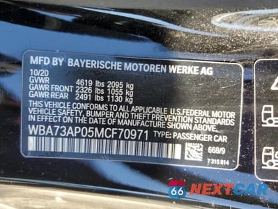 Zdjęcie 12 z 12 samochodu: 2021 BMW 430XI VIN:WBA73AP05MCF70971 - miniatura