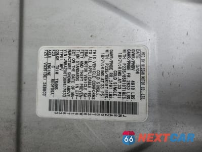 Zdjęcie 13 z 13 samochodu: 2006 NISS MURANO VIN:JN8AZ08T36W417633 - miniatura