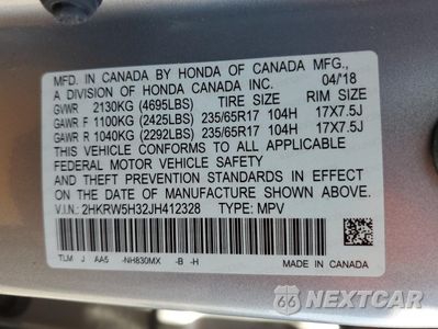 Zdjęcie 13 z 13 samochodu: 2018 HONDA CR-V LX VIN:2HKRW5H32JH412328 - miniatura