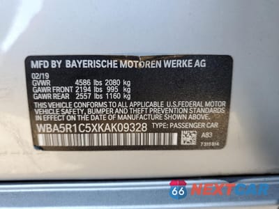 Zdjęcie 12 z 14 samochodu: 2019 BMW 330I VIN:WBA5R1C5XKAK09328 - miniatura