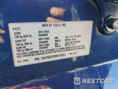 Zdjęcie 12 z 12 samochodu: 2022 TESLA MODEL Y VIN:7SAYGDEE6NF419251 - miniatura