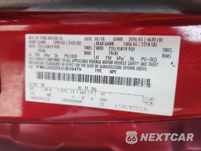 Zdjęcie 13 z 14 samochodu: 2018 FORD ESCAPE SE VIN:1FMCU0GD9JUB36479 - miniatura