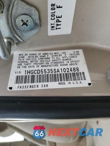 Zdjęcie 13 z 13 samochodu: 1995 HONDA ACCORD LX VIN:1HGCD5535SA102488 - miniatura