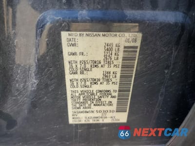 Zdjęcie 13 z 13 samochodu: 2009 NISSAN XTERRA OFF ROAD VIN:5N1AN08W59C503030 - miniatura