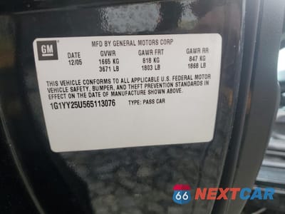 Zdjęcie 12 z 12 samochodu: 2006 CHEVROLET CORVETTE VIN:1G1YY25U565113076 - miniatura