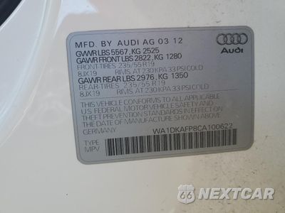 Zdjęcie 13 z 13 samochodu: 2012 AUDI Q5 PREMIUM PLUS VIN:WA1DKAFP8CA100622 - miniatura