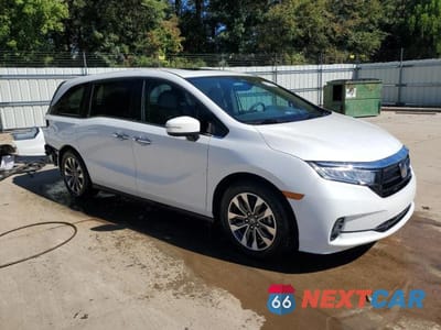 Czwarte zdjęcie samochodu z boku: 2021 HONDA ODYSSEY EXL VIN:5FNRL6H74MB017068 - miniatura