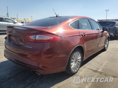 Trzecie zdjęcie samochodu z tyłu: 2014 FORD FUSION TITANIUM PHEV VIN:3FA6P0SUXER256701 - miniatura