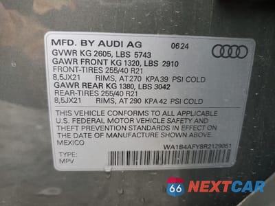 Zdjęcie 13 z 14 samochodu: 2024 AUDI SQ5 PREMIUM PLUS VIN:WA1B4AFY8R2129051 - miniatura