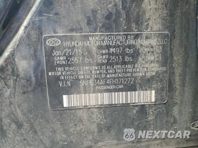 Zdjęcie 12 z 12 samochodu: 2015 HYUNDAI SONATA SPORT VIN:5NPE34AF4FH171272 - miniatura