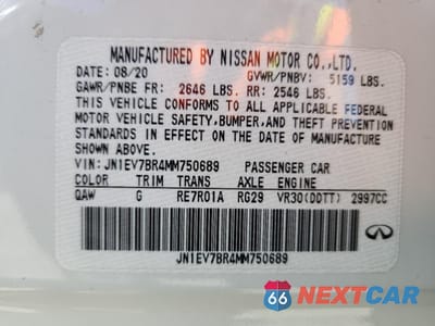 Zdjęcie 12 z 13 samochodu: 2021 INFINITI Q50 LUXE VIN:JN1EV7BR4MM750689 - miniatura