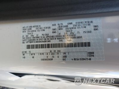 Zdjęcie 13 z 13 samochodu: 2025 FORD TRANSIT 250 DELIVERY VAN VIN:1FTBR1C86SKA68140 - miniatura