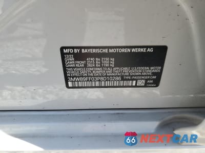 Zdjęcie 12 z 13 samochodu: 2023 BMW 330XI VIN:3MW89FF03P8D10286 - miniatura