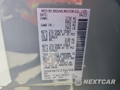 Zdjęcie 13 z 13 samochodu: 2025 NISSAN PATHFINDER PLATINUM VIN:5N1DR3DK7SC256766 - miniatura