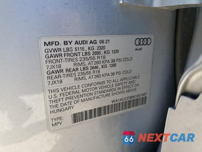 Zdjęcie 13 z 15 samochodu: 2022 AUDI Q3 PREMIUM 40 VIN:WA1AUCF38N1001937 - miniatura