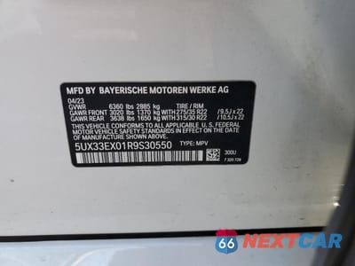 Zdjęcie 13 z 13 samochodu: 2024 BMW X6 VIN:5UX33EX01R9S30550 - miniatura