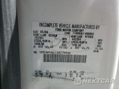 Zdjęcie 12 z 12 samochodu: 2004 FORD F350 SUPER DUTY VIN:1FDWF36L14EC79930 - miniatura