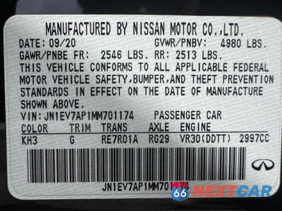 Zdjęcie 15 z 15 samochodu: 2021 INFINITI Q50 PURE VIN:JN1EV7AP1MM701174 - miniatura