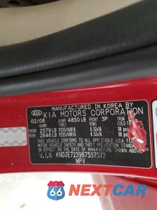 Zdjęcie 13 z 13 samochodu: 2008 KIA SPORTAGE EX VIN:KNDJE723987537572 - miniatura