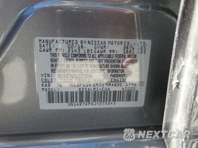 Zdjęcie 12 z 13 samochodu: 2018 NISSAN SENTRA S VIN:3N1AB7AP0JY275543 - miniatura