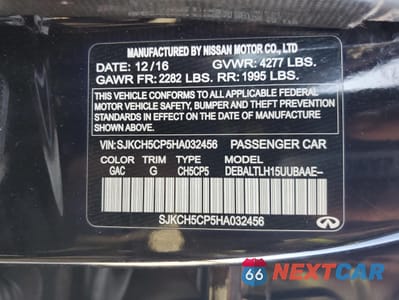 Zdjęcie 12 z 14 samochodu: 2017 INFINITI QX30 BASE VIN:SJKCH5CP5HA032456 - miniatura