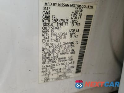 Zdjęcie 12 z 12 samochodu: 2007 INFINITI QX56 VIN:5N3AA08A17N801583 - miniatura