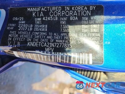 Zdjęcie 13 z 13 samochodu: 2022 KIA SELTOS SX VIN:KNDETCA21N7277835 - miniatura