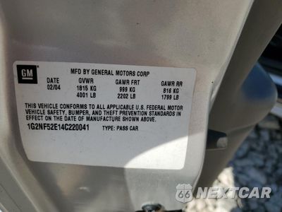 Zdjęcie 12 z 12 samochodu: 2004 PONTIAC GRAND AM SE1 VIN:1G2NF52E14C220041 - miniatura