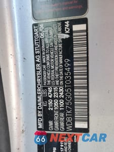 Zdjęcie 12 z 12 samochodu: 2005 MERCEDES-BENZ CLK 500 VIN:WDBTK75G05T035499 - miniatura
