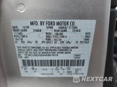 Zdjęcie 13 z 15 samochodu: 2010 FORD ESCAPE XLT VIN:1FMCU9DG5AKB01615 - miniatura