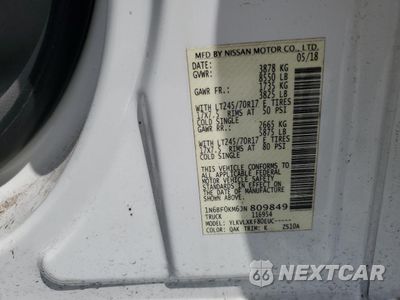 Zdjęcie 12 z 12 samochodu: 2018 NISSAN NV 1500 S VIN:1N6BF0KM6JN809849 - miniatura