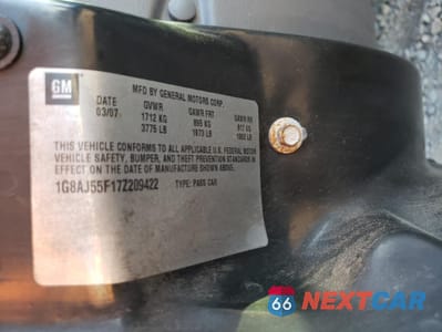 Zdjęcie 12 z 12 samochodu: 2007 SATURN ION LEVEL 2 VIN:1G8AJ55F17Z209422 - miniatura