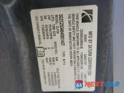 Zdjęcie 12 z 12 samochodu: 2004 SATURN VUE VIN:5GZCZ53484S851437 - miniatura