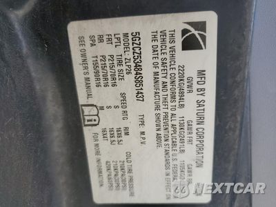 Zdjęcie 12 z 12 samochodu: 2004 SATURN VUE VIN:5GZCZ53484S851437 - miniatura