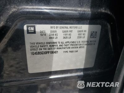 Zdjęcie 13 z 13 samochodu: 2015 BUICK LACROSSE VIN:1G4GB5G30FF196481 - miniatura