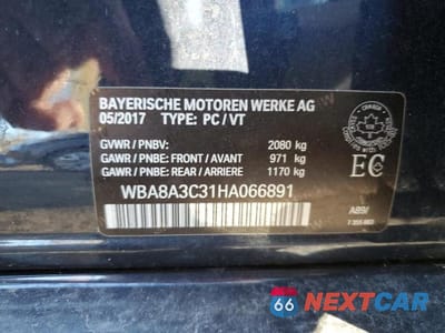 Zdjęcie 12 z 12 samochodu: 2017 BMW 320 XI VIN:WBA8A3C31HA066891 - miniatura