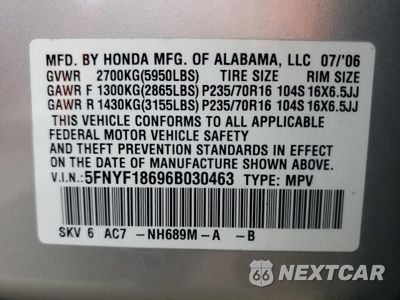 Zdjęcie 13 z 15 samochodu: 2006 HONDA PILOT EX VIN:5FNYF18696B030463 - miniatura