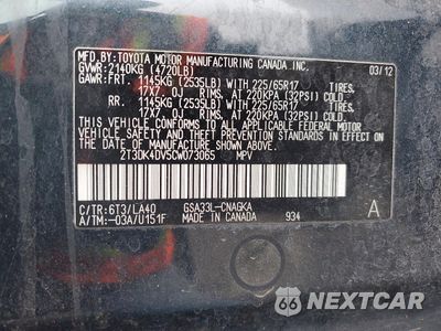 Zdjęcie 14 z 14 samochodu: 2012 TOYOTA RAV4 LIMITED VIN:2T3DK4DV5CW073065 - miniatura