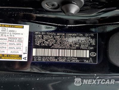 Zdjęcie 12 z 12 samochodu: 2015 LEXUS RC-F VIN:JTHHP5BC6F5001666 - miniatura