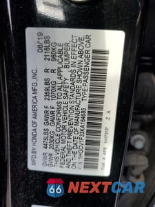 Zdjęcie 12 z 15 samochodu: 2019 HONDA ACCORD SPORT VIN:1HGCV1F33KA164685 - miniatura