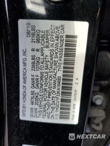 Zdjęcie 12 z 15 samochodu: 2019 HONDA ACCORD SPORT VIN:1HGCV1F33KA164685 - miniatura