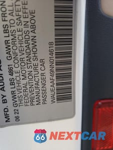 Zdjęcie 13 z 13 samochodu: 2022 AUDI A4 PREMIUM PLUS 45 VIN:WAUEAAF49NN014618 - miniatura