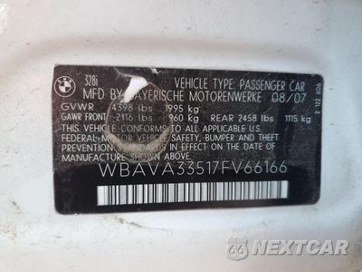 Zdjęcie 13 z 13 samochodu: 2007 BMW 328 I VIN:WBAVA33517FV66166 - miniatura