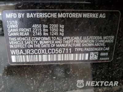 Zdjęcie 12 z 13 samochodu: 2020 BMW 530 I VIN:WBAJR3C0XLCD56711 - miniatura