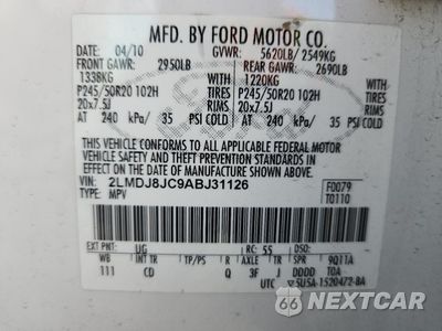 Zdjęcie 13 z 13 samochodu: 2010 LINCOLN MKX VIN:2LMDJ8JC9ABJ31126 - miniatura