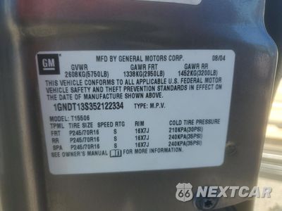 Zdjęcie 14 z 14 samochodu: 2005 CHEVROLET TRAILBLAZER LS VIN:1GNDT13S352122334 - miniatura
