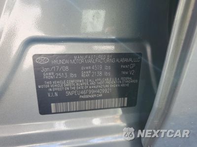 Zdjęcie 12 z 12 samochodu: 2009 HYUNDAI SONATA SE VIN:5NPEU46F99H409921 - miniatura