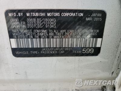 Zdjęcie 12 z 12 samochodu: 2015 MITSUBISHI LANCER ES VIN:JA32U2FU4FU019931 - miniatura