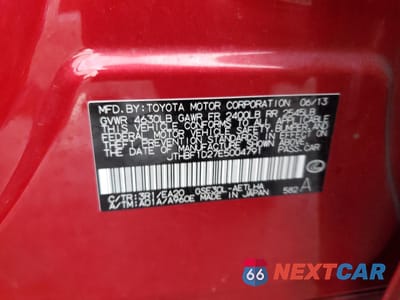 Zdjęcie 12 z 14 samochodu: 2014 LEXUS IS 250 VIN:JTHBF1D27E5004791 - miniatura